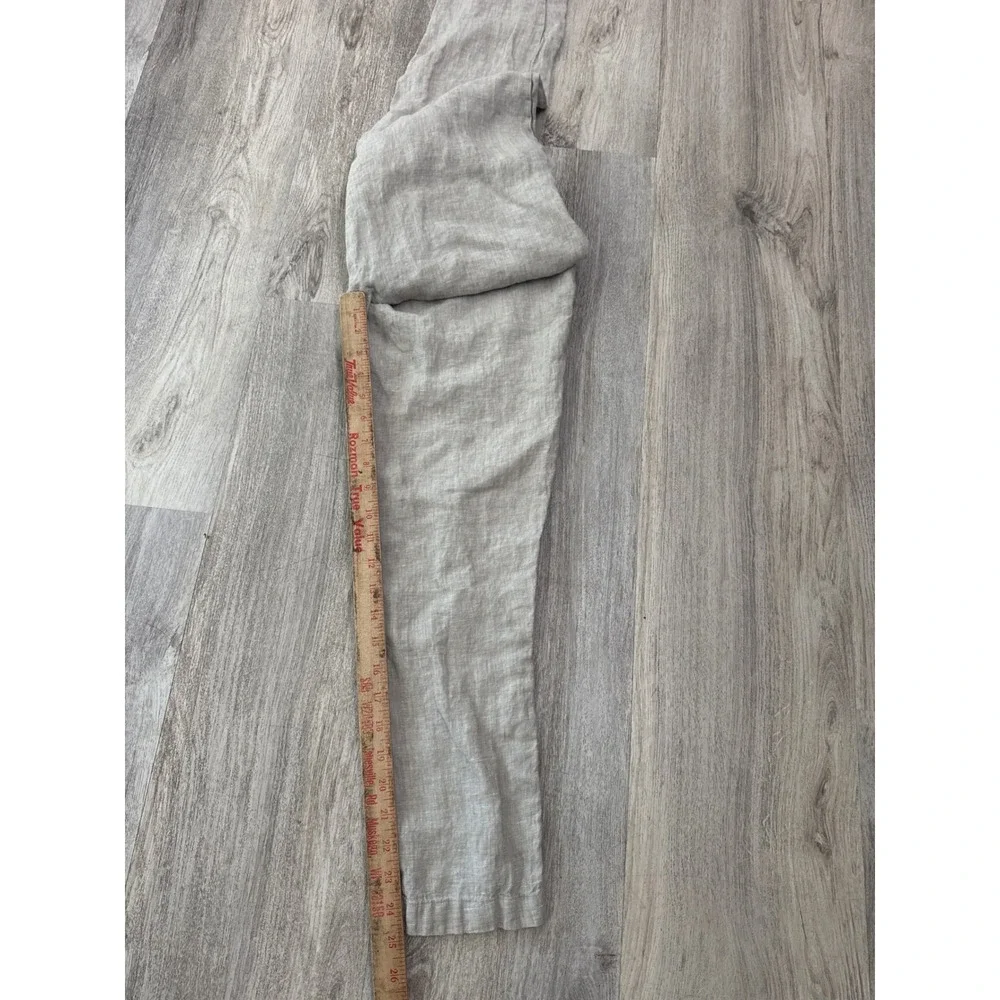 Quince 100% European Linen Tapered Ankle Pants Flax Beige Small